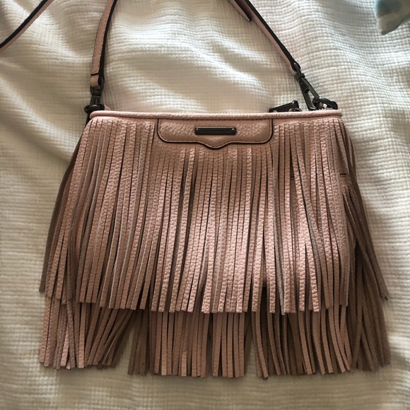 Rebecca Minkoff Handbags - Rebecca Minkoff baby pink leather fringe purse!!! Rebecca Minkoff Handbags - Rebecca Minkoff baby pink leather fringe purse!!!